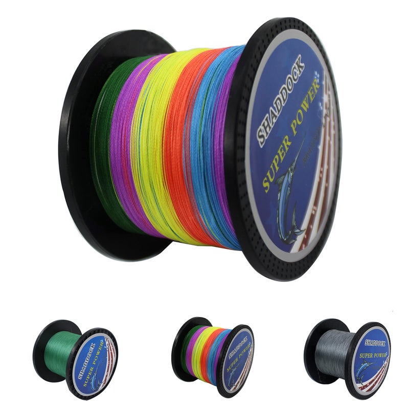 Shaddock Fishing Super Strong Braided Fishing Line - 4 Strands Multifilament Pe Fishing Line - Abrasion Resistant Braided Lines â€“ Incredible Super Power line 10LB-133LB, 110 Yards-1100 Yards - Image 1